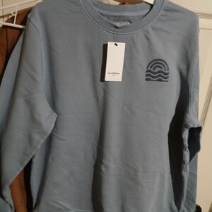 Goodfellow & Co Men's Light Blue Crewneck  Long Sleeve Shirt